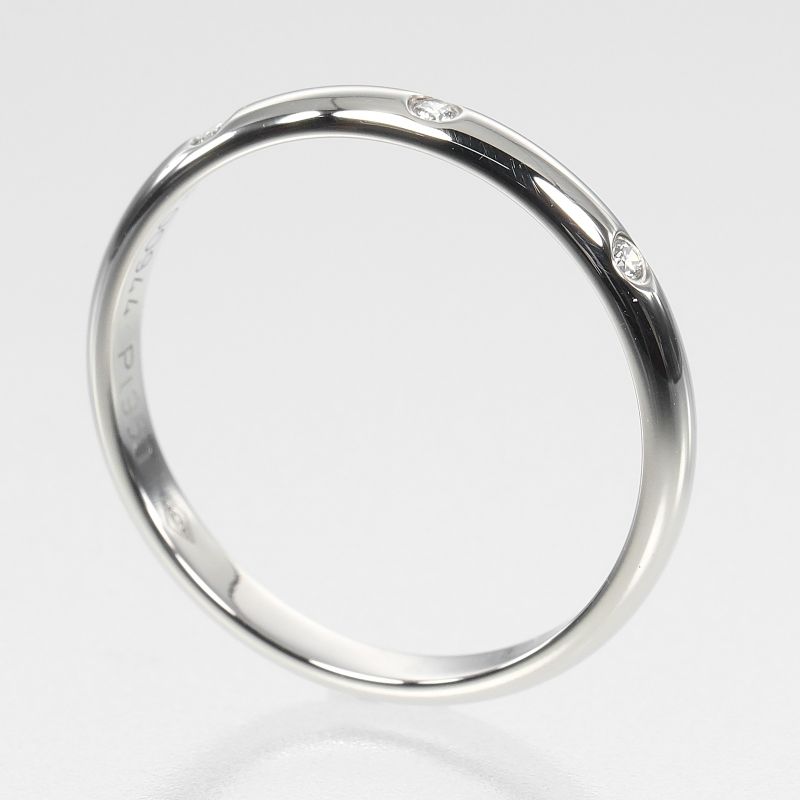 Cartier 1895 Wedding 2.6mm (0.10in) Band Pt950platinum X 3P Diamonds 14.5