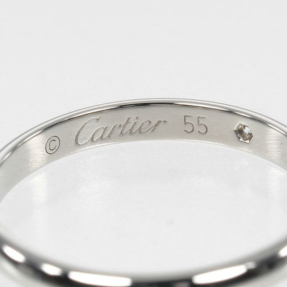 Cartier 1895 Wedding 2.6mm (0.10in) Band Pt950platinum X 3P Diamonds 14.5