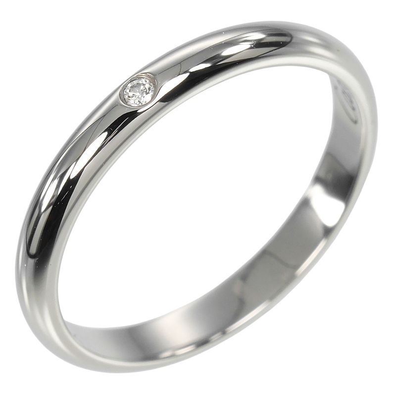 Cartier 1895 Wedding 2.6mm (0.10in) Model Pt950platinum X 1P Diamond 10.5