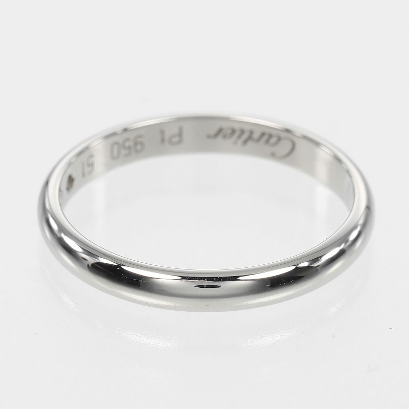 Cartier 1895 Wedding 2.6mm (0.10in) Model Pt950platinum X 1P Diamond 10.5