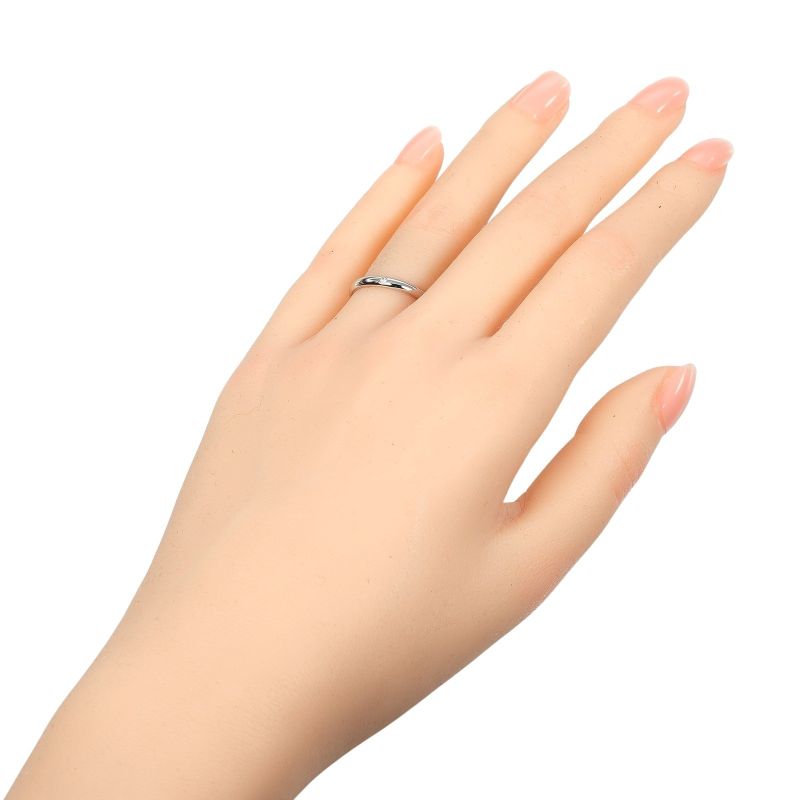 Cartier 1895 Wedding 2.6mm (0.10in) Model Pt950platinum X 1P Diamond 10.5