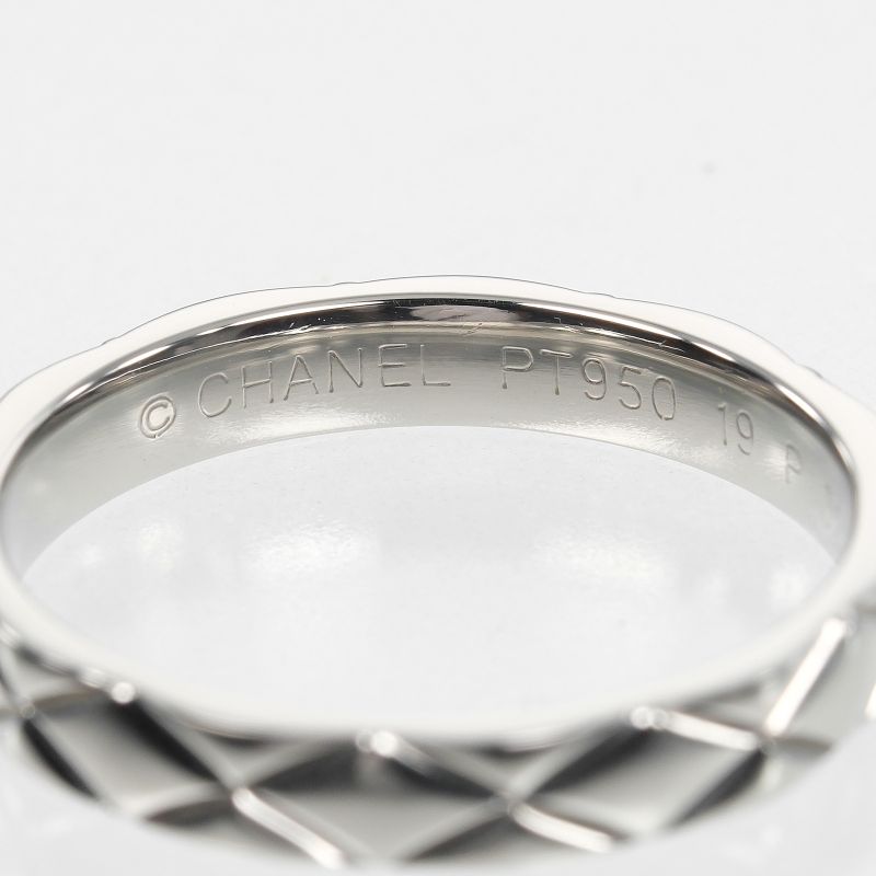 Chanel Matelasse Pt950platinum #16 Men's 6g Ring