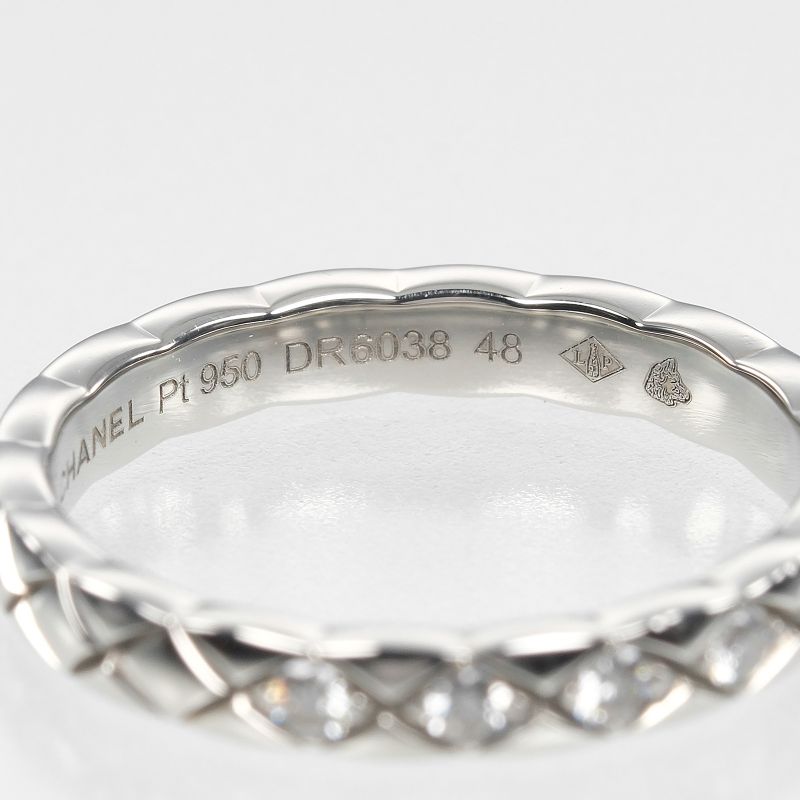 Chanel Coco Crush Pt950platinum X 5P Diamond #7 Ladies 3.86g Ring