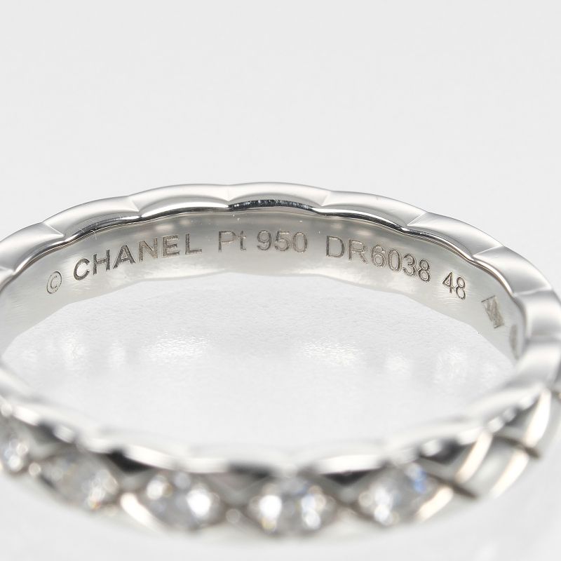 Chanel Coco Crush Pt950platinum X 5P Diamond #7 Ladies 3.86g Ring