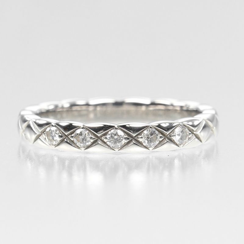 Chanel Coco Crush Pt950platinum X 5P Diamond #7 Ladies 3.86g Ring