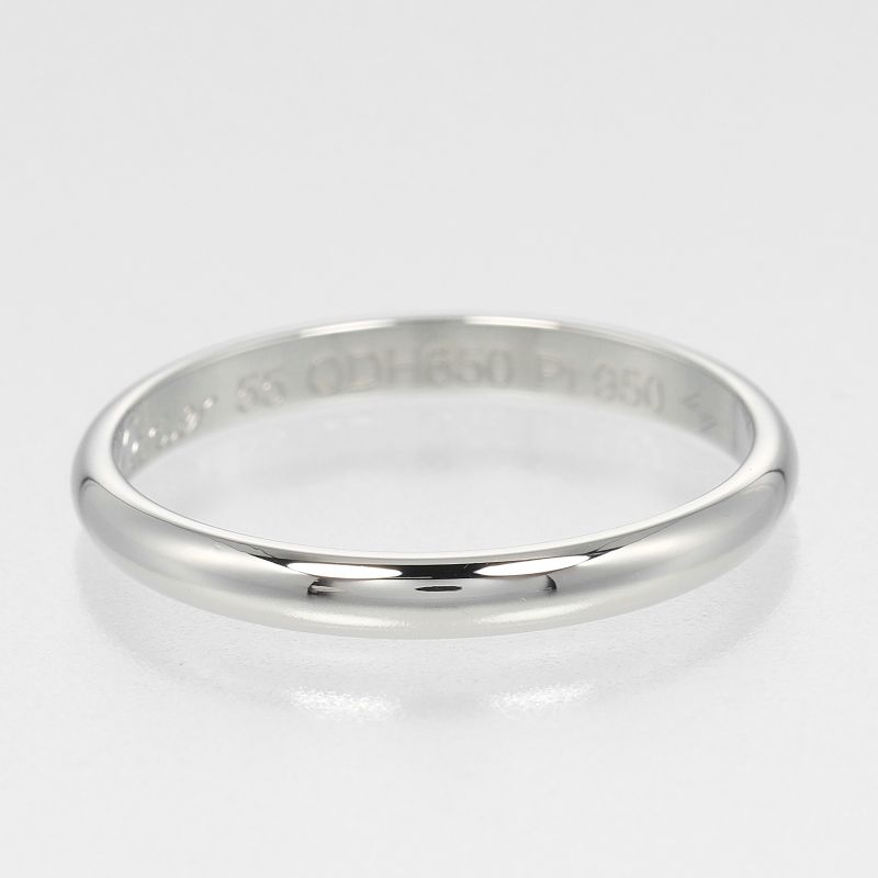 Cartier 1895 Wedding 2.5mm (0.10in) Band Pt950platinum 14.5 Ladies 3g Ring /