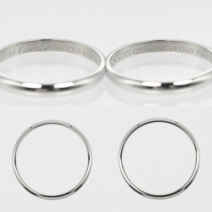 Cartier 1895 Wedding 2.5mm (0.10in) Band Pt950platinum 14.5 Ladies 3g Ring /
