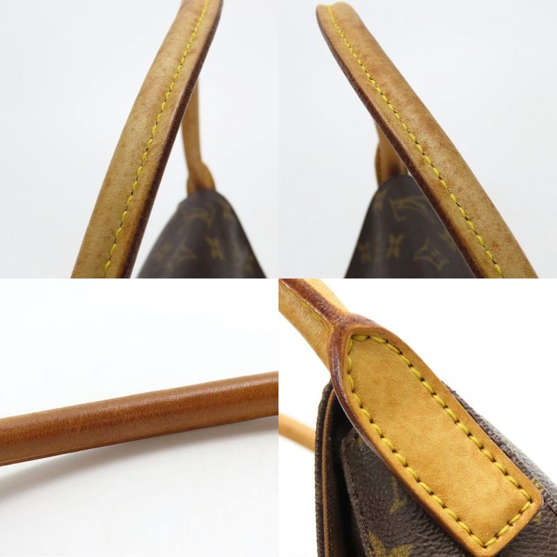 Louis Vuitton Shoulder Bag Mini Looping M51147 Monogram Nubuck Leather Brown