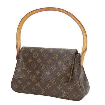 Louis Vuitton Shoulder Bag Mini Looping M51147 Monogram Nubuck Leather Brown