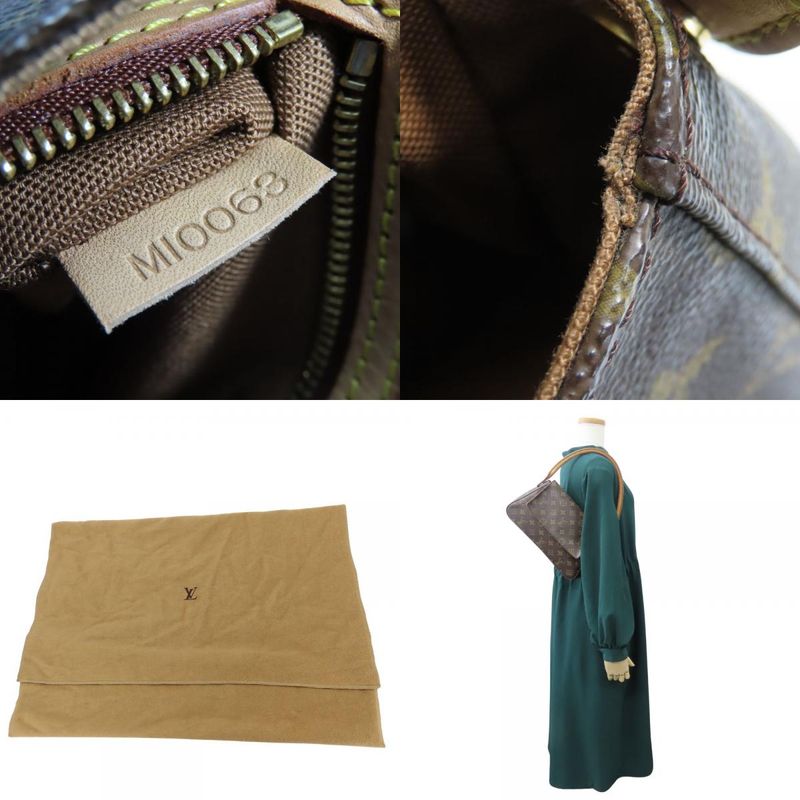 Louis Vuitton Shoulder Bag Mini Looping M51147 Monogram Nubuck Leather Brown