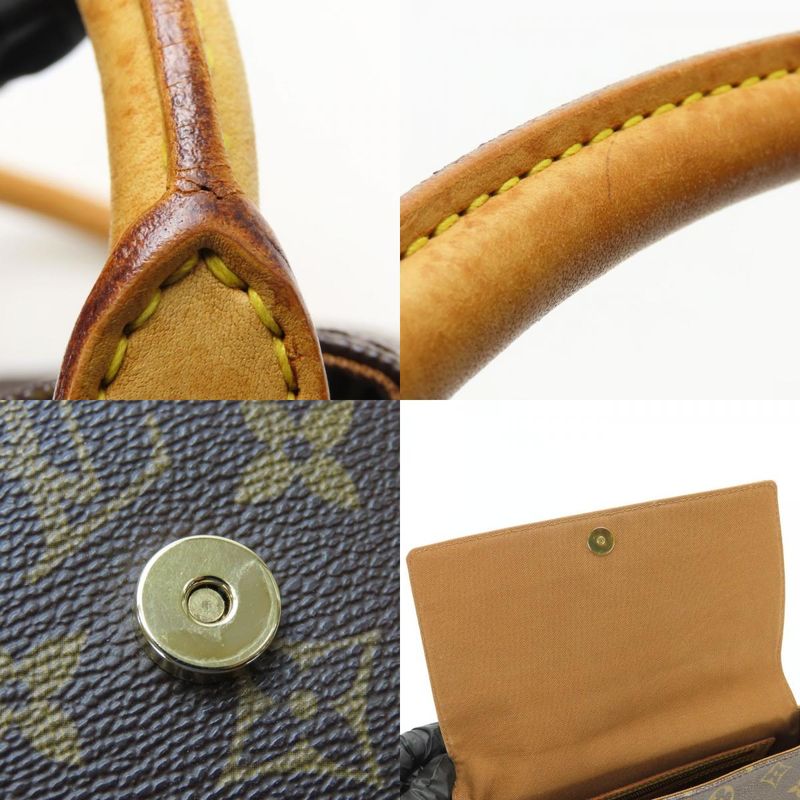 Louis Vuitton Shoulder Bag Mini Looping M51147 Monogram Nubuck Leather Brown