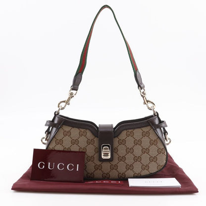 Gucci Moonside 786015 GG Canvas Brown Women Shoulder Bag