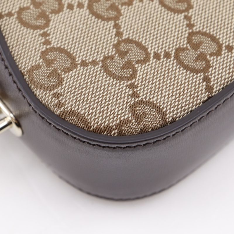 Gucci Moonside 786015 GG Canvas Brown Women Shoulder Bag