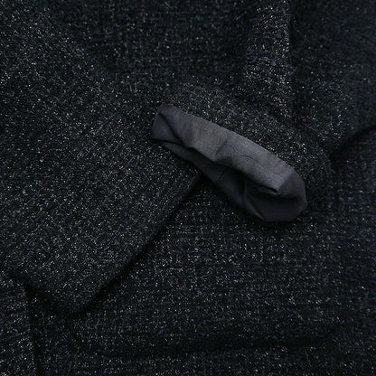 Chanel Tweed Jacket P63287 38 Black Ladies