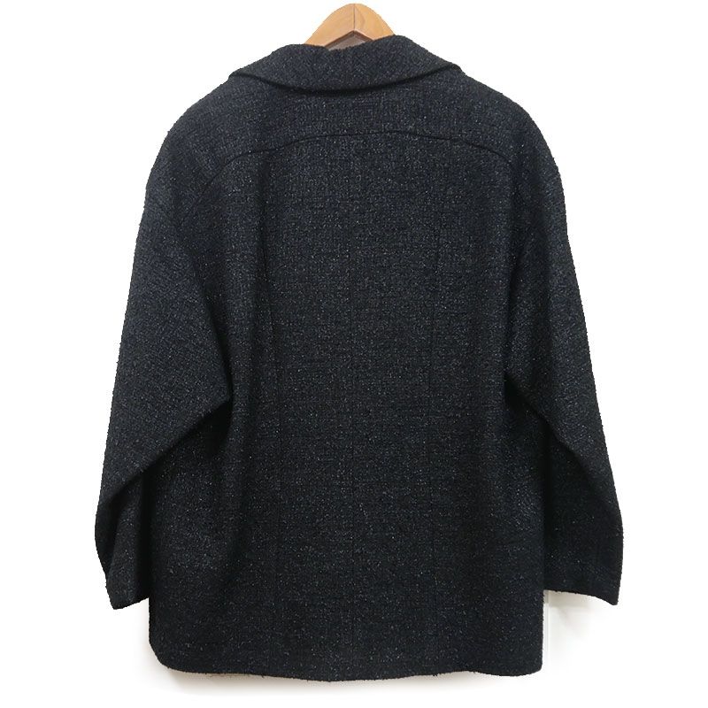 Chanel Tweed Jacket P63287 38 Black Ladies