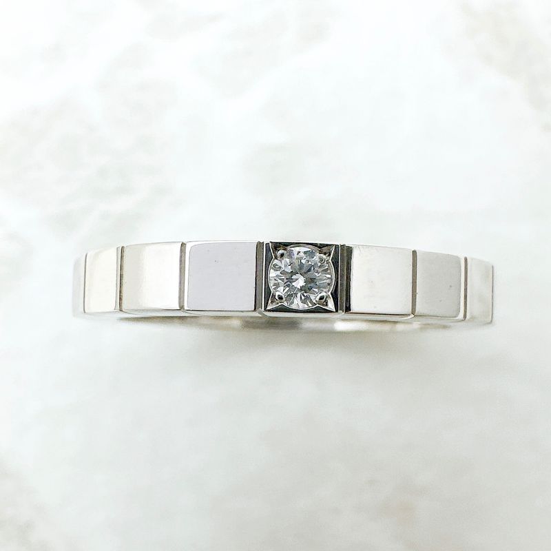 Cartier Lanier Diamond White Gold Ring 54 Approx 14 U