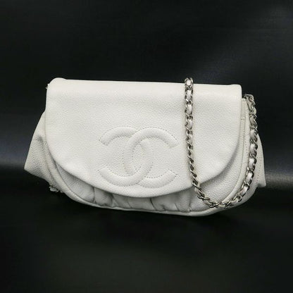 Chanel Half Moon Caviar Chain Wallet [rank B