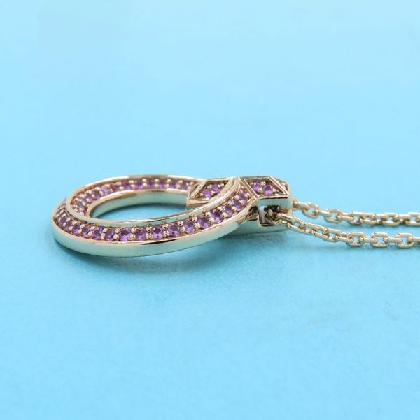 Tiffany & Co T One Circle Necklace / Mini / Pink Sapphire [none Fee Gift