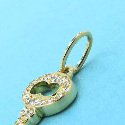 Tiffany & Co Vintage Oval Key Diamond Charm / Mini [none Fee Gift Wrapping]