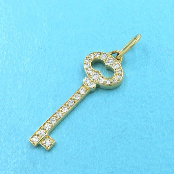 Tiffany & Co Vintage Oval Key Diamond Charm / Mini [none Fee Gift Wrapping]