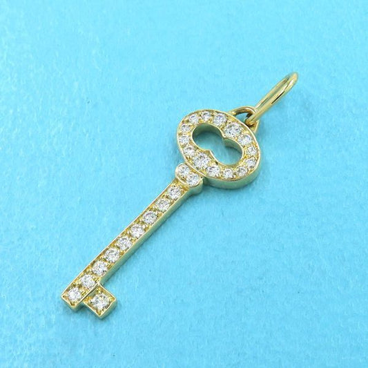 Tiffany & Co Vintage Oval Key Diamond Charm / Mini [none Fee Gift Wrapping]