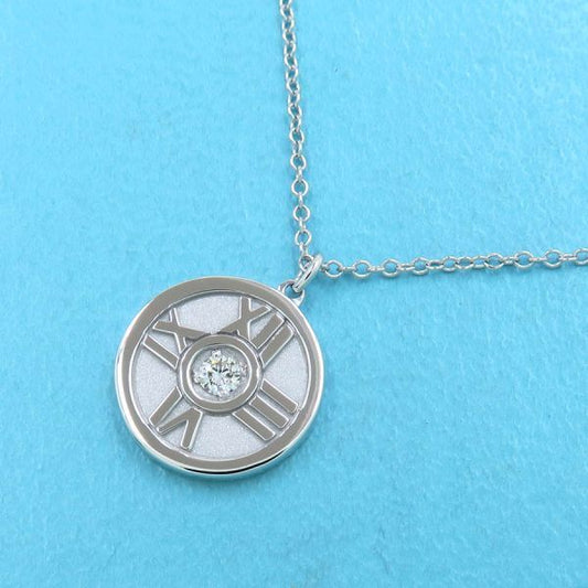 Tiffany & Co Atlas Necklace /1P Diamond [none Fee Gift [grade A