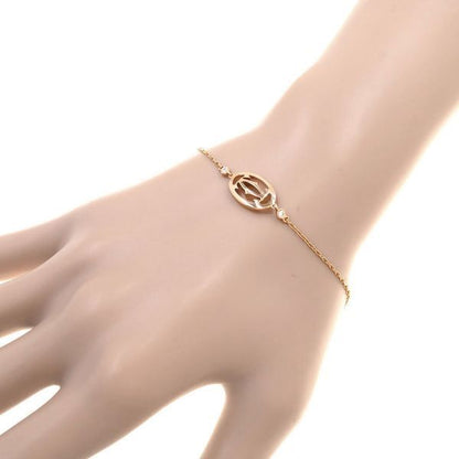 Cartier Logo Double Bracelet / Diamond 2P [none Fee Gift [grade A