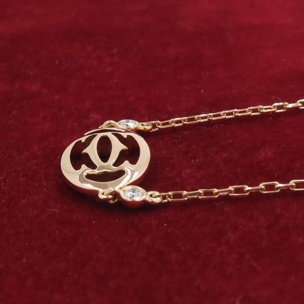 Cartier Logo Double Bracelet / Diamond 2P [none Fee Gift [grade A