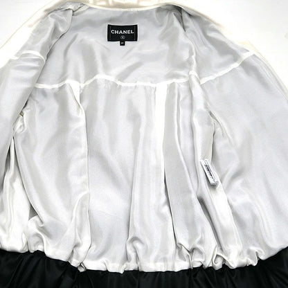 Chanel No.5 Button Blouson 38 Black And White Women