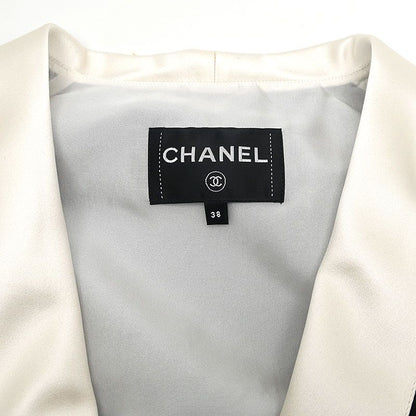 Chanel No.5 Button Blouson 38 Black And White Women