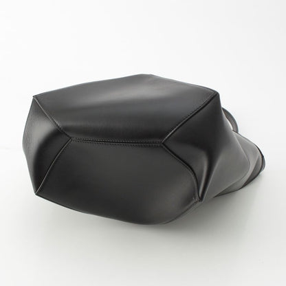 Loewe Puzzle Fold Medium Shiny Calf Foldable Tote Bag Black