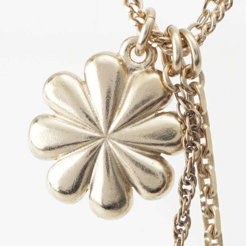 Chanel 18C GP Coco Mark Flower Motif Necklace Accessories Gold