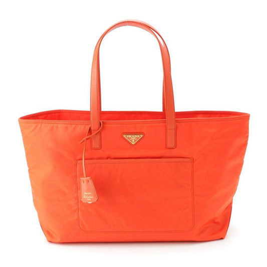 Prada Re-nylon X Saffiano Leather Re-edition Tote Handbag Hand 1bg527 Orange