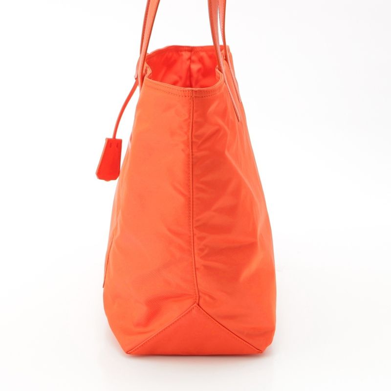 Prada Re-nylon X Saffiano Leather Re-edition Tote Handbag Hand 1bg527 Orange