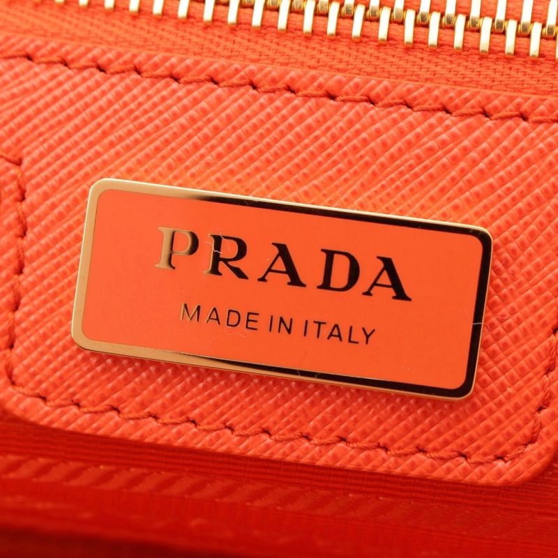 Prada Re-nylon X Saffiano Leather Re-edition Tote Handbag Hand 1bg527 Orange