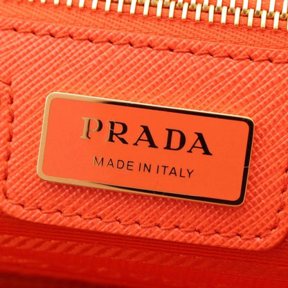 Prada Re-nylon X Saffiano Leather Re-edition Tote Handbag Hand 1bg527 Orange