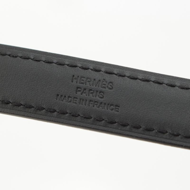 Hermes Epson Leather X Engraved Drag Belt Black