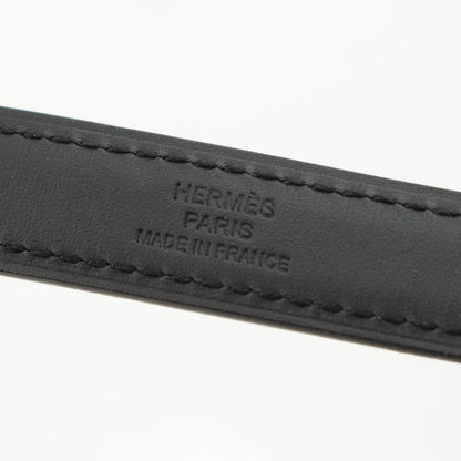 Hermes Epson Leather X Engraved Drag Belt Black