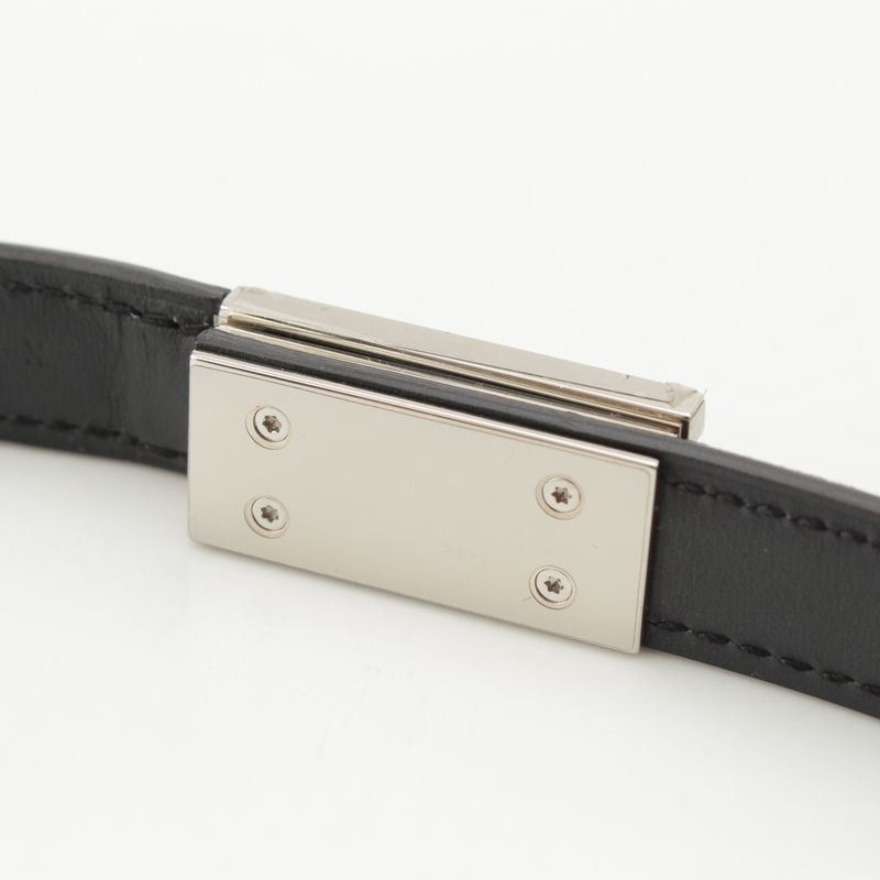 Hermes Epson Leather X Engraved Drag Belt Black