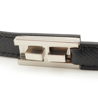Hermes Epson Leather X Engraved Drag Belt Black