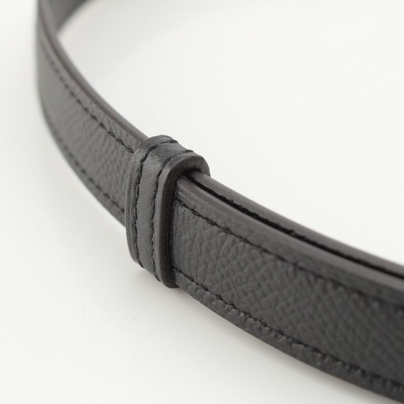 Hermes Epson Leather X Engraved Drag Belt Black