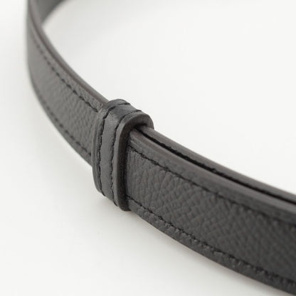 Hermes Epson Leather X Engraved Drag Belt Black