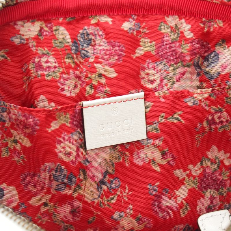 Gucci Leather GG Marmont Sherry Line Quilted Shoulder Bag 541051 White