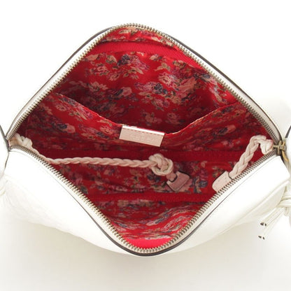 Gucci Leather GG Marmont Sherry Line Quilted Shoulder Bag 541051 White