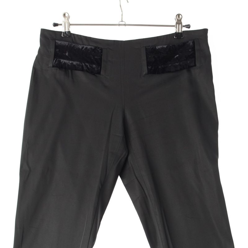 Gucci Tom Ford Period Velour Belt Flared Pants Bottoms Black 40