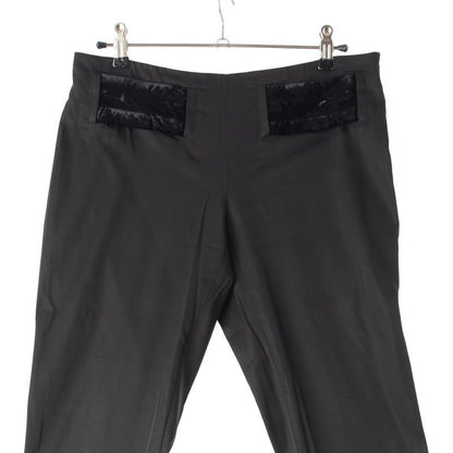 Gucci Tom Ford Period Velour Belt Flared Pants Bottoms Black 40