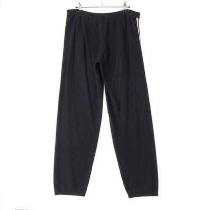 Chanel 03A Knit Coco Plate Side Charm Easy Pants Bottoms Black