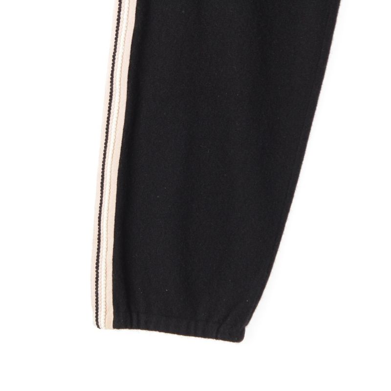 Chanel 03A Knit Coco Plate Side Charm Easy Pants Bottoms Black