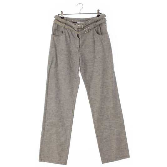 Christian Dior 2001 Galliano Period Double Belt Side Line Studded Denim Pants