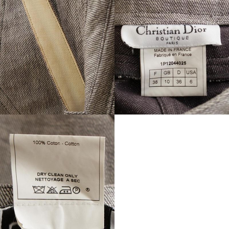 Christian Dior 2001 Galliano Period Double Belt Side Line Studded Denim Pants